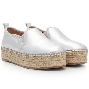SILVER PLATFORM ESPADRILLE